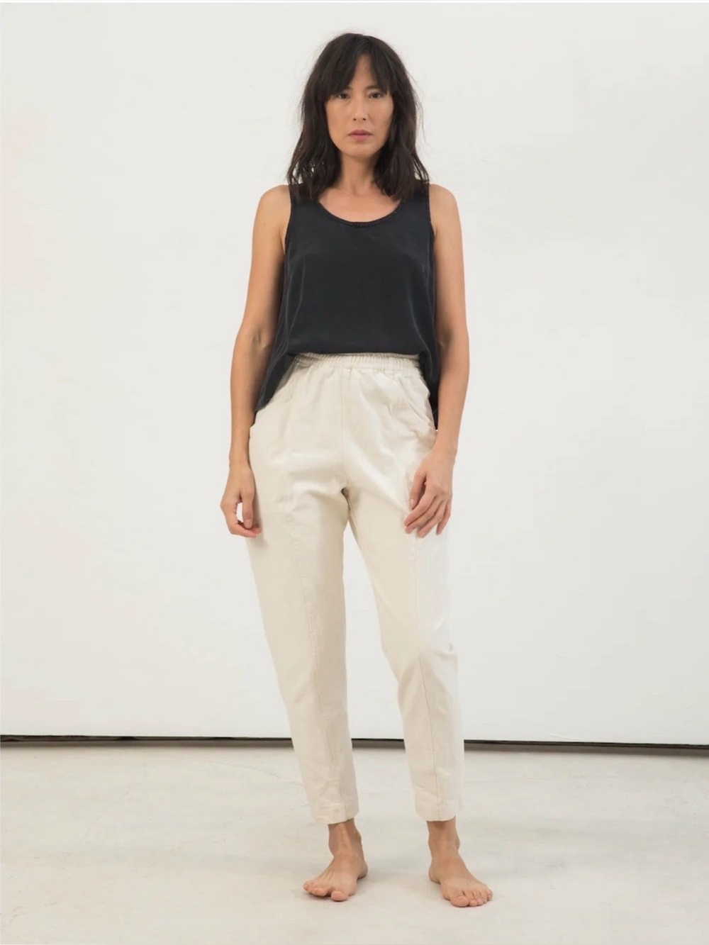 Elizabeth Suzann Clyde Work Pants Flax Linen